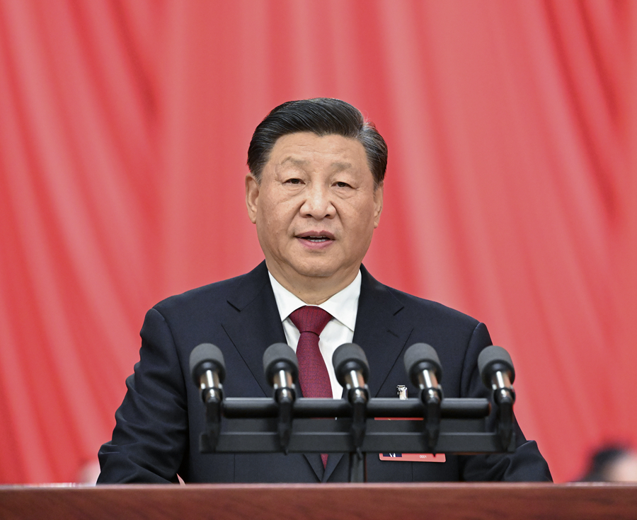 10月16日，习近平在中国共产党第二十次全国代表大会上作报告。